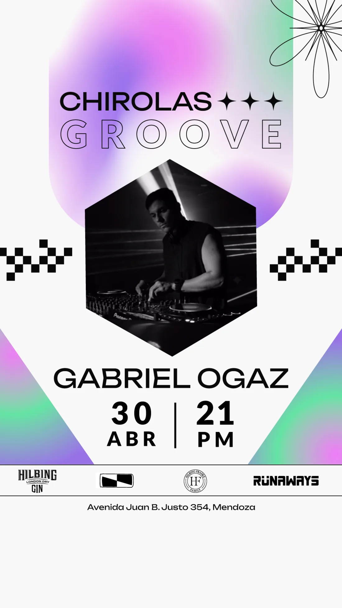 Flyer Dia del DJ Gabriel Ogaz